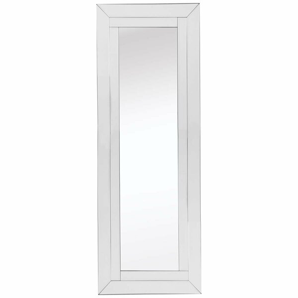 Lovelyhome 16 x 48 in. Lincoln Classic Frame Beveled Accent Mirror Silver LO2839256